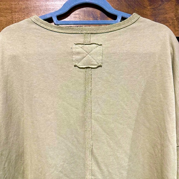 EUC La Miel Olive Green Long Sleeve Jersey Top Sz L - Picture 8 of 13